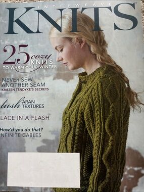 Interweave Knits magazine with 25 cozy knits